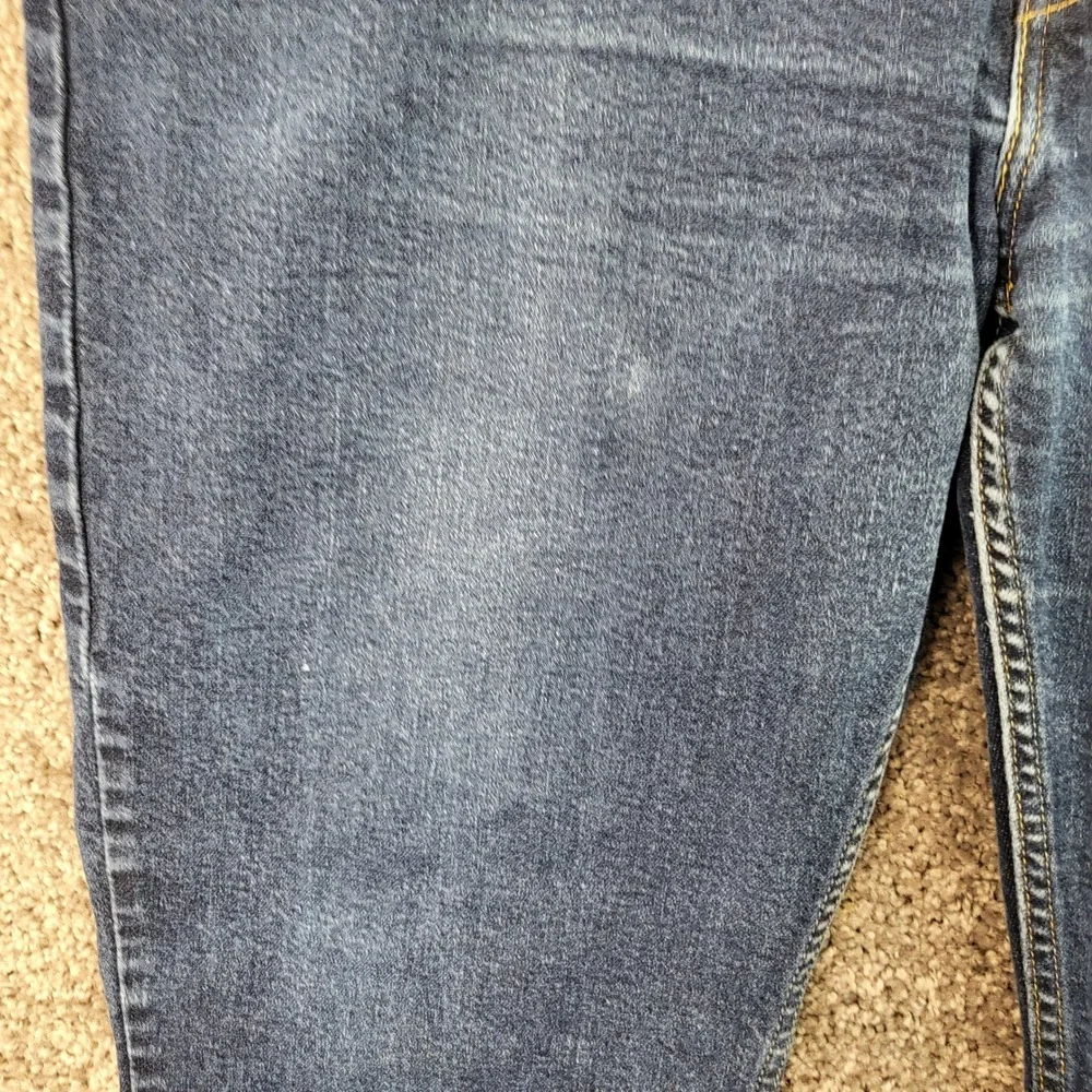 Levi Strauss Mens 514‎ Jeans W40 L32 Straight Fit Dark Wash Cotton Blend Read*
